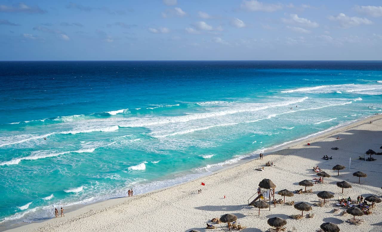 Mexiko, Cancun - pláž
